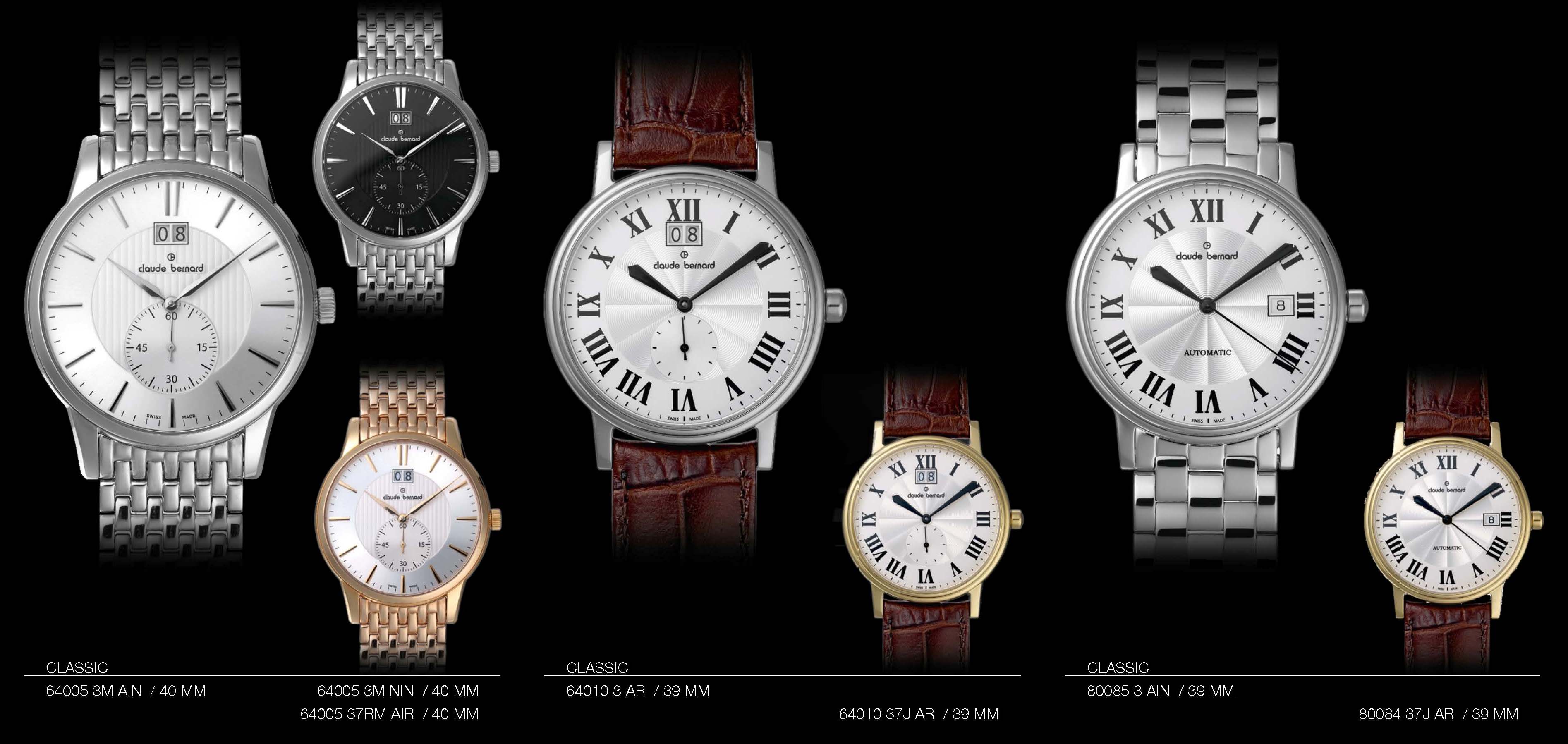Claude Bernard Swiss-Made Watches Classic Collection